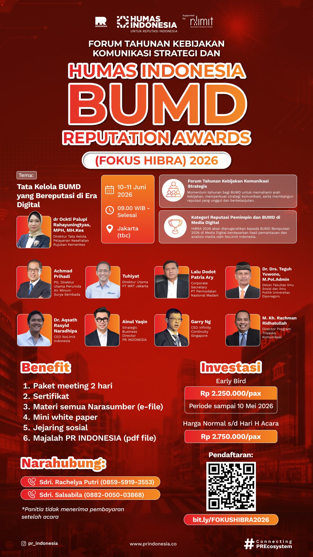 Jangan Lewatkan Forum Kebijakan Komunikasi Strategis dan HUMAS INDONESIA BUMD Reputation Awards 2026